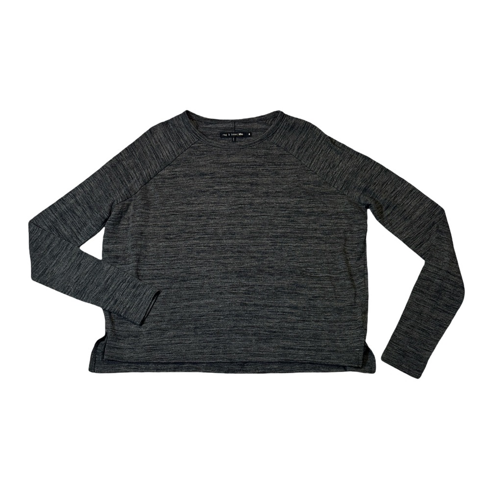 Rag & Bone womens S Small gray rayon polyester crewneck lightweight sweater EUC